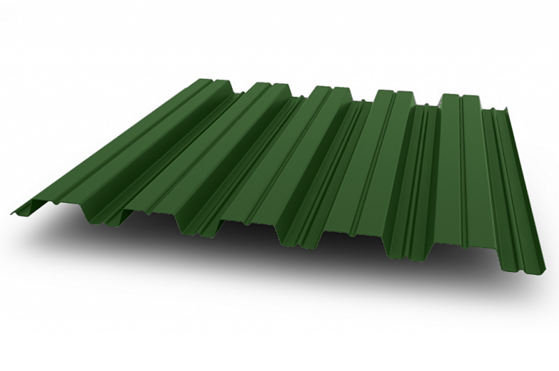 профнастил окрашенный зеленая листва нс44 0.7х1000 мм