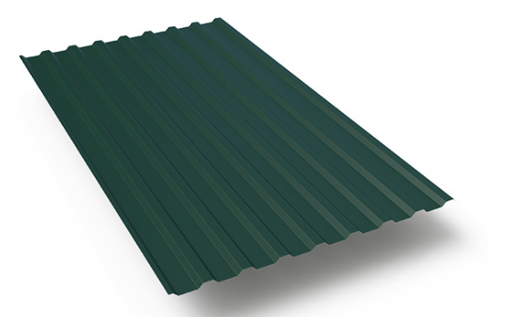 профлист с20 окрашенный зеленый мох 0.35x1100 мм