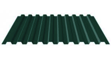 профнастил окрашенный зеленый мох ral 6005 с21 0.5x1000x2000 мм
