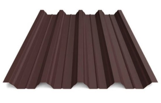 профнастил окрашенный шоколадно-коричневый н60 0.9x845 мм