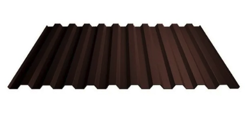 профнастил окрашенный шоколадно-коричневый с21 0.5x1000 мм ral 8017