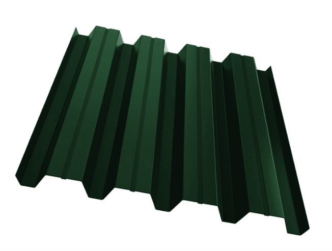 профнастил окрашенный зеленый мох н60 0.9x845 мм